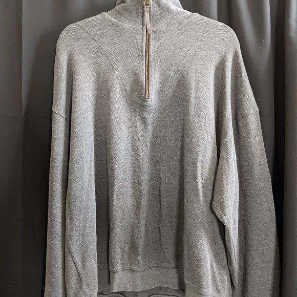 GANT gray 1/4 zip college logo knit sweatshirt - Picture 8 of 8